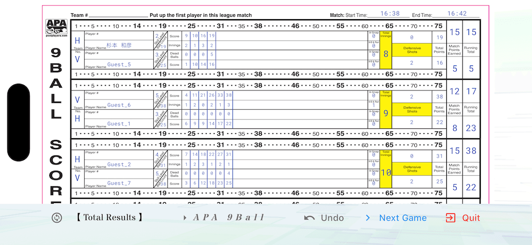 Jpa9の結果画面